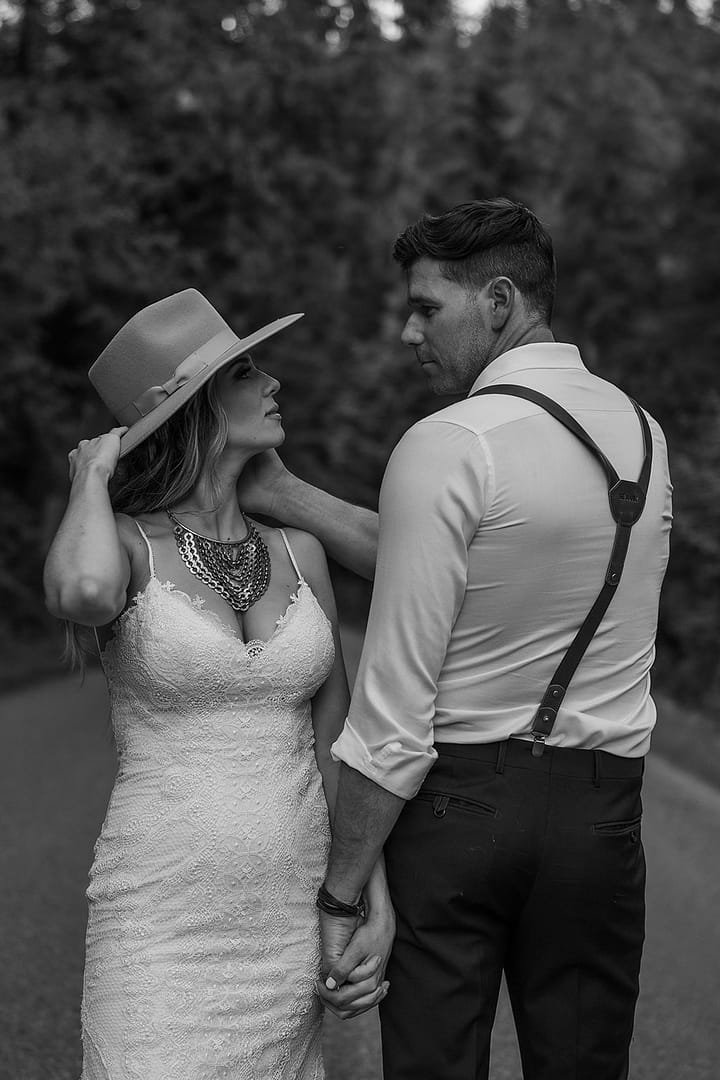 Couple gazing into each others eyes